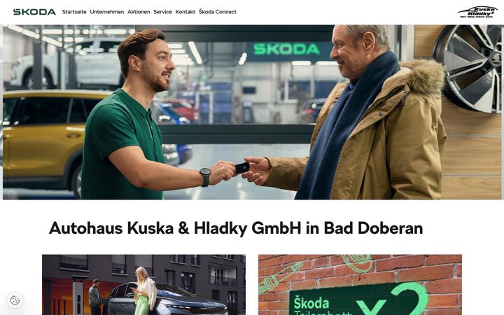 Screenshot of kuska-hladky.skoda-auto.de