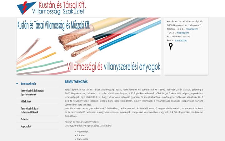Screenshot of kustan-vill.hu