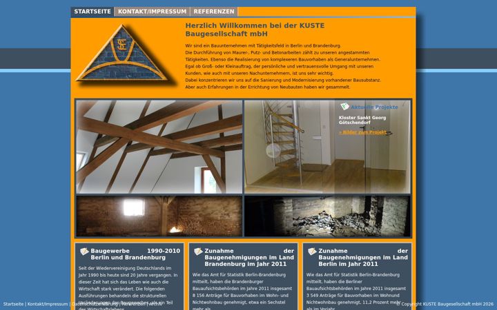 Screenshot of kuste-bau.de