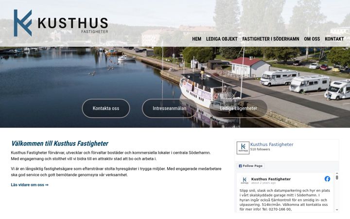 Screenshot of kusthusfastigheter.se