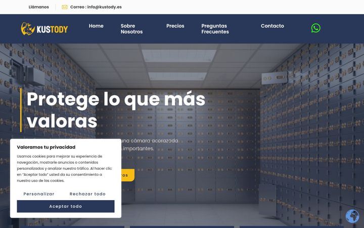 Screenshot of kustody.es