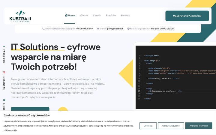 Screenshot of kustra.it
