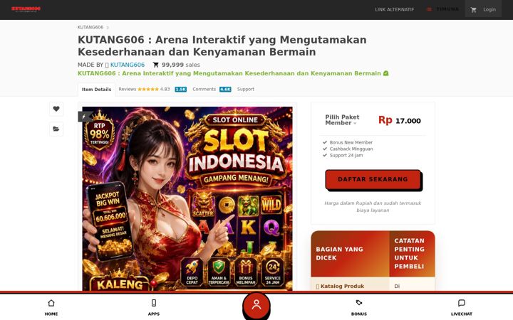 Screenshot of kutang606.com