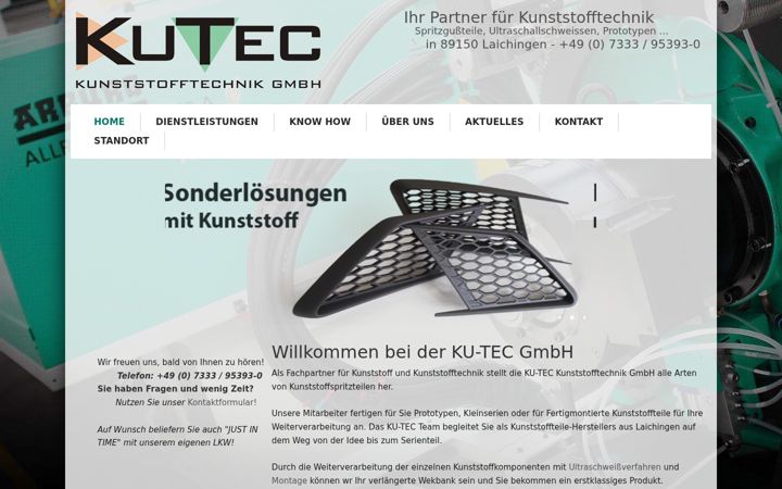 Screenshot of kutec-gmbh.de
