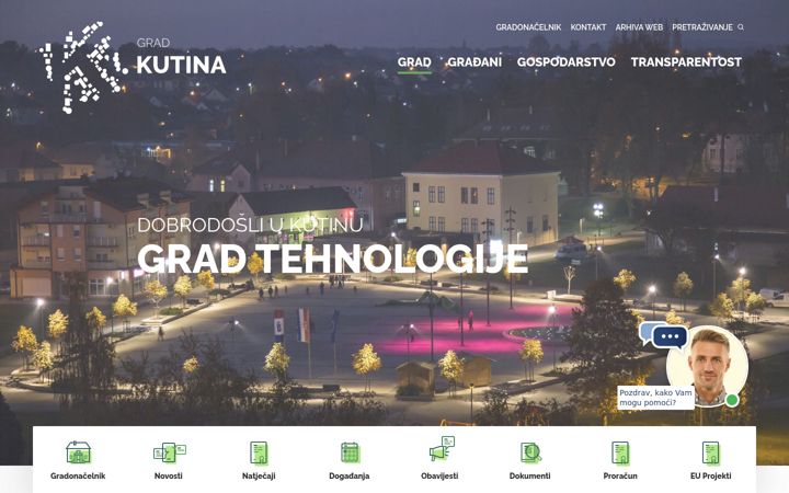 Screenshot of kutina.hr