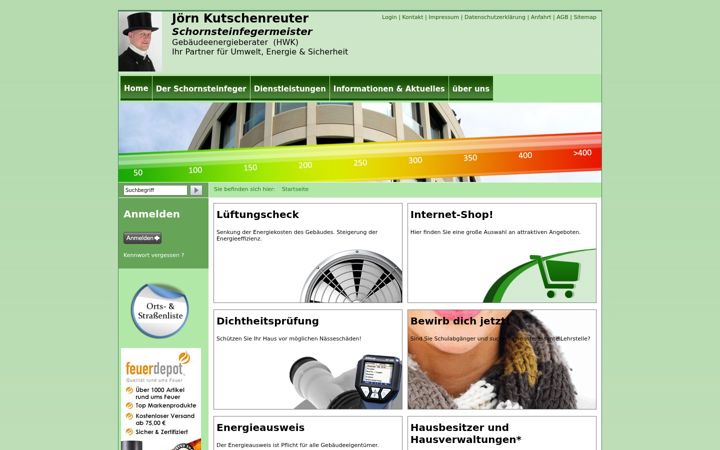 Screenshot of kutschenreuter-schornsteinfeger.de