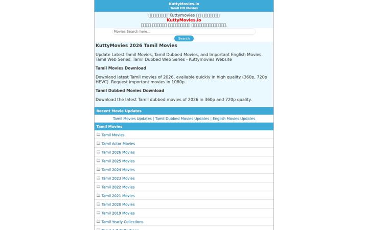 Screenshot of kuttymovies1.free