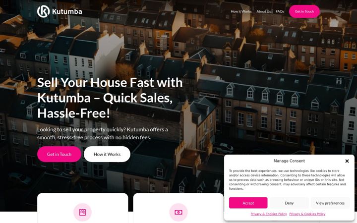 Screenshot of kutumba.co.uk