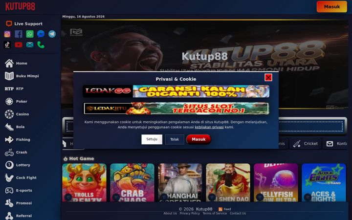 Screenshot of kutup88.org