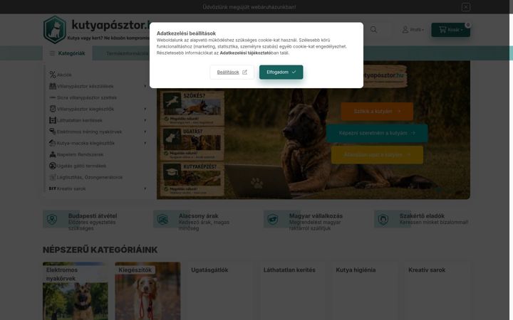 Screenshot ta' kutyapasztor.hu