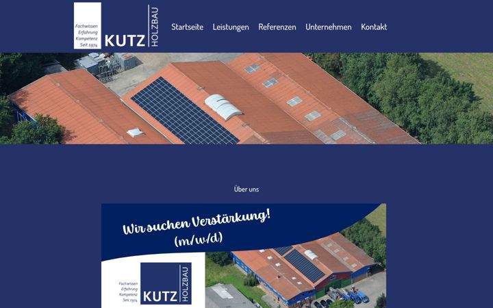 Screenshot of kutz-holzbau.de