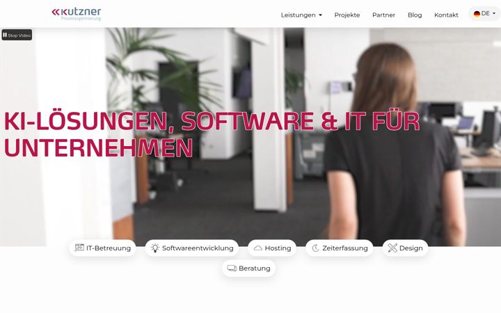 Screenshot of kutzner-beratung.com