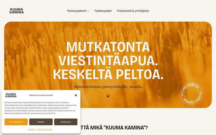 Screenshot of kuumakamina.fi