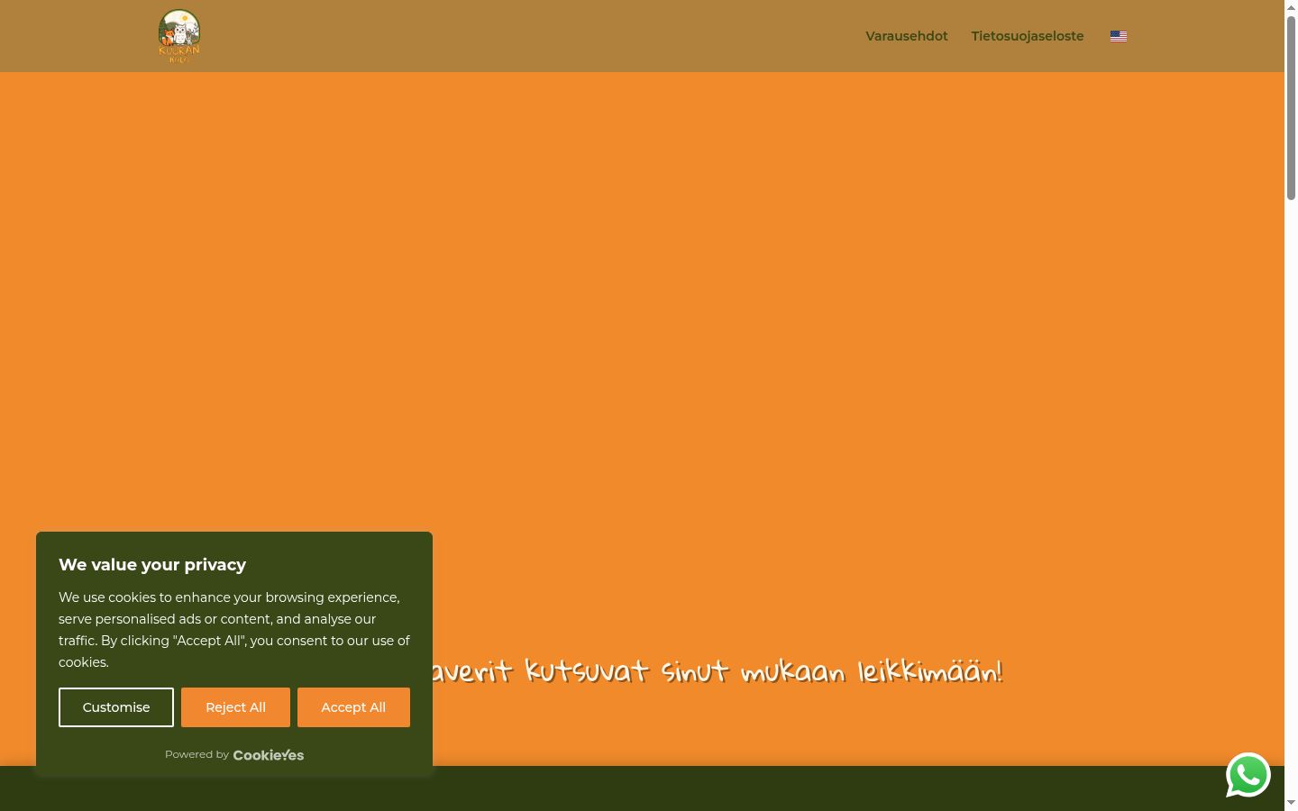 Screenshot del banner di consenso mostrato prima di qualsiasi interazione