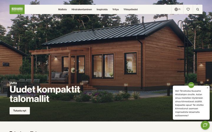 Screenshot of kuusamohirsitalot.fi