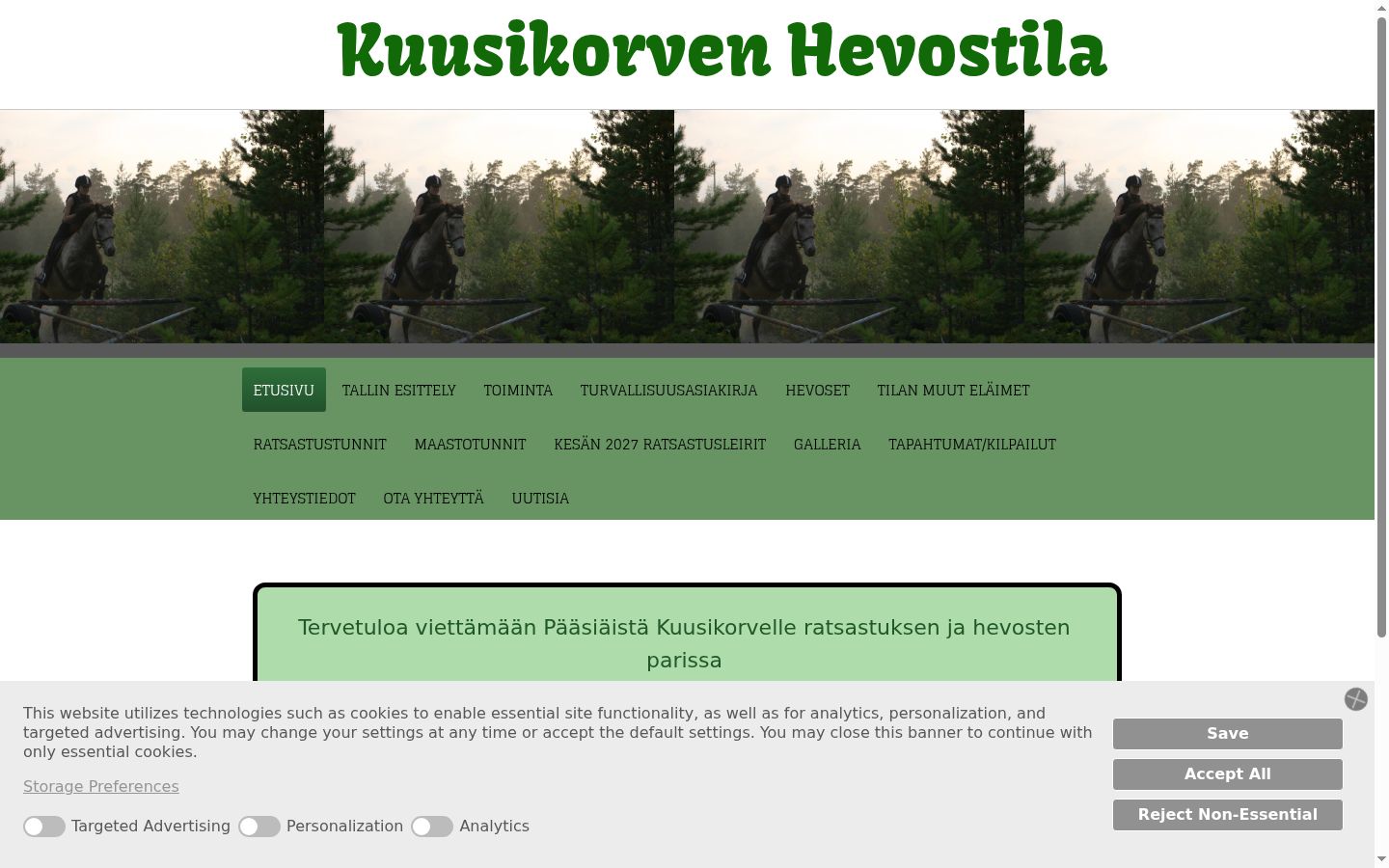 Screenshot tal-banner tal-kunsens muri qabel kwalunkwe interazzjoni