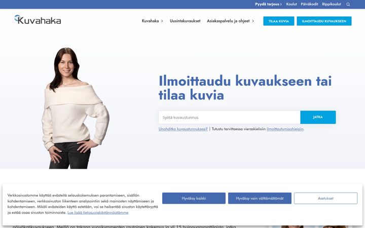 Screenshot of kuvahaka.fi