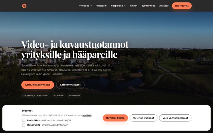 Screenshot of kuvajalki.fi
