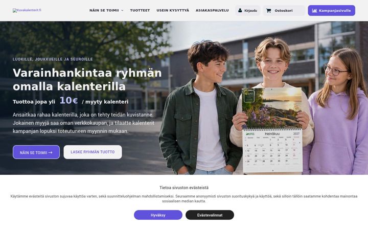 Screenshot of kuvakalenterit.fi