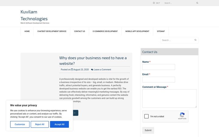 Screenshot of kuvilam.com