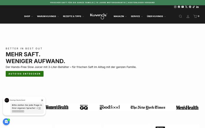 Screenshot of kuvings.de