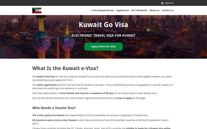 Screenshot of kuwaitgovisa.com
