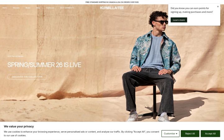 Screenshot of kuwallatee.com