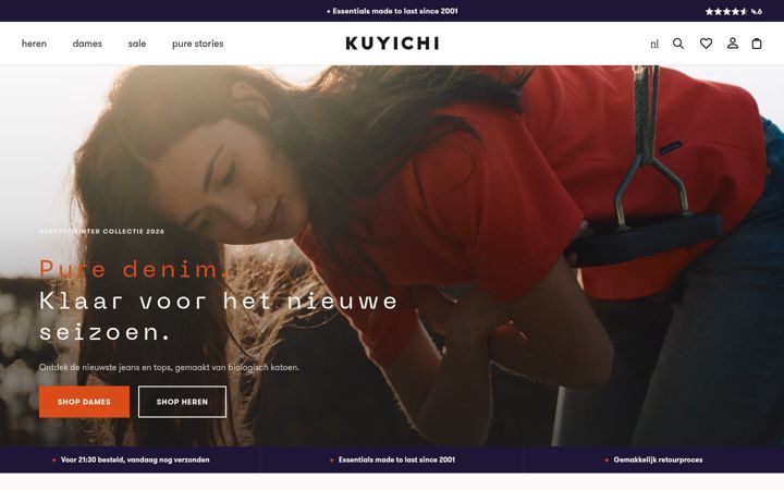 Screenshot of kuyichi.com