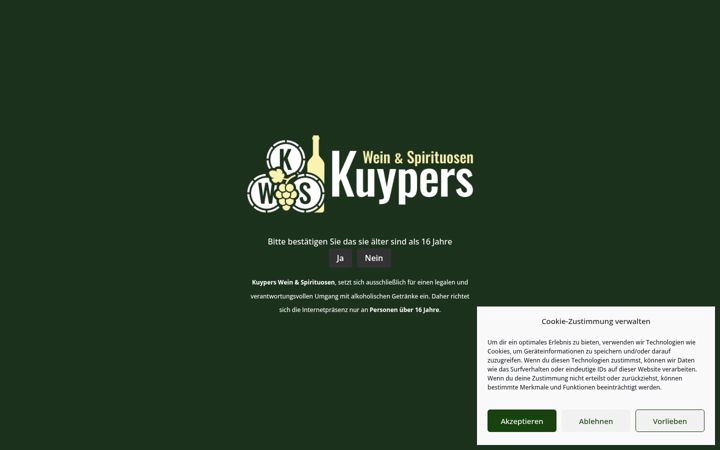 Screenshot of kuypers-wein.de