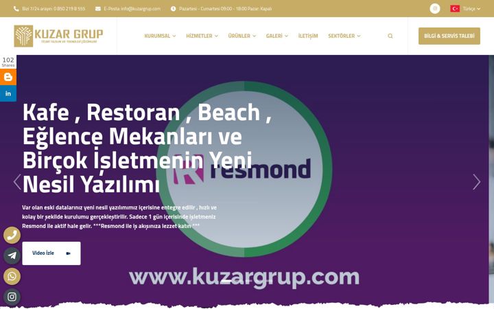 Screenshot of kuzargrup.com