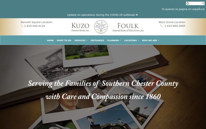 Screenshot of kuzoandfoulkfh.com