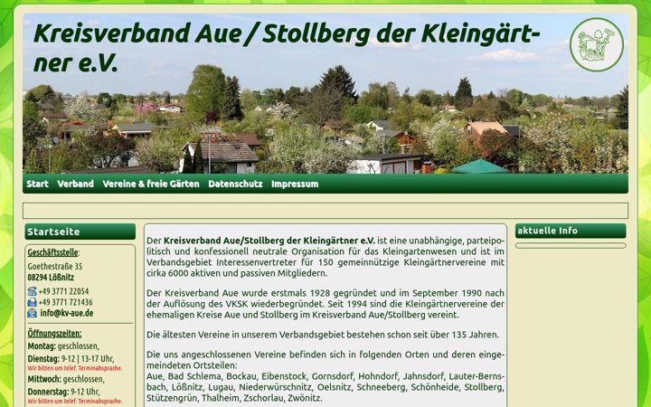 Screenshot of kv-aue.de