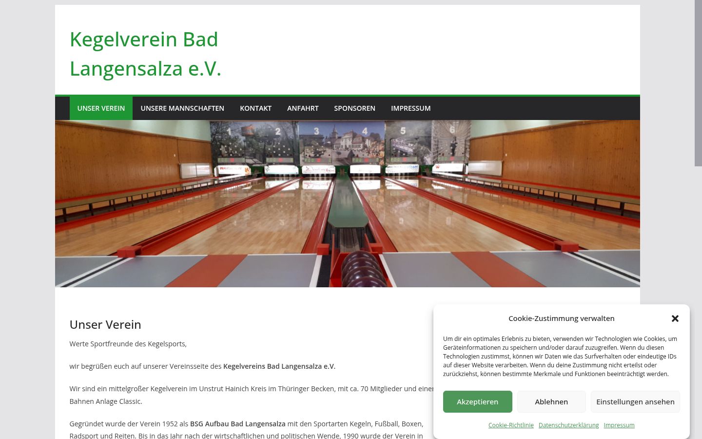 Ekrānuzņēmums ar piekrišanas baneri, kas tika rādīts pirms jebkādas mijiedarbības