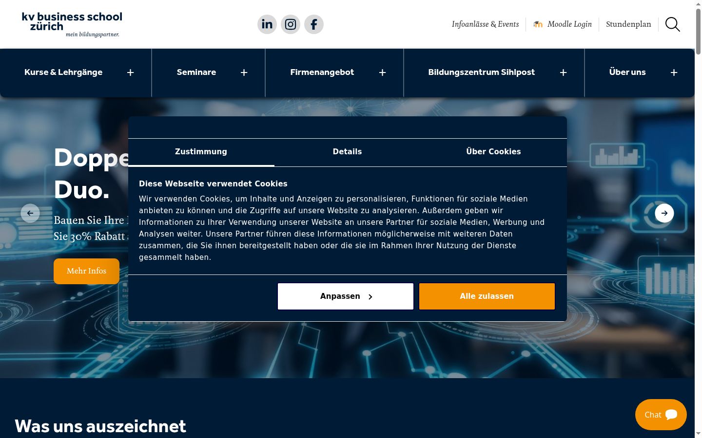 Screenshot tal-banner tal-kunsens muri qabel kwalunkwe interazzjoni
