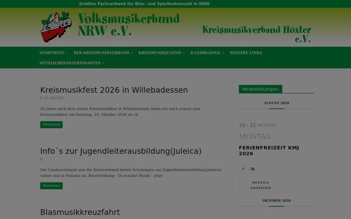 Screenshot of kv-hoexter.de