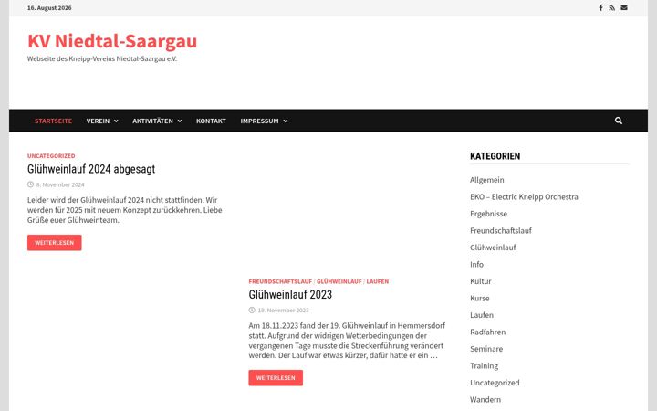 Screenshot of kv-niedtal-saargau.de
