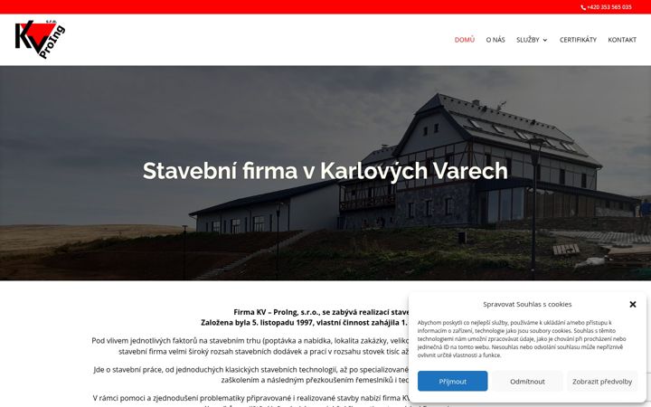 Screenshot of kv-proing.cz