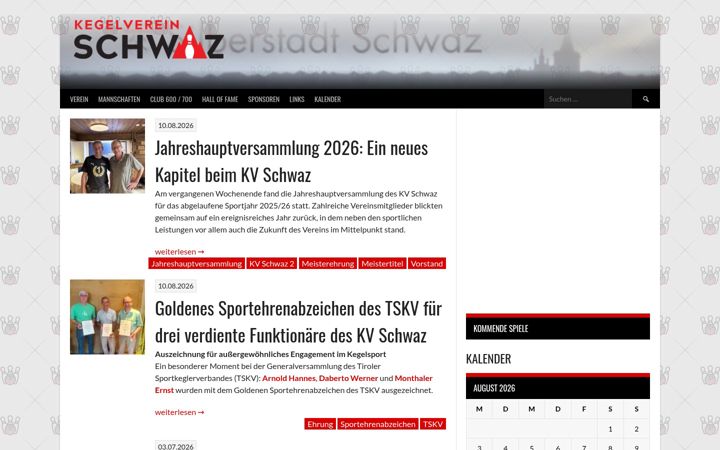 Screenshot of kv-schwaz.at