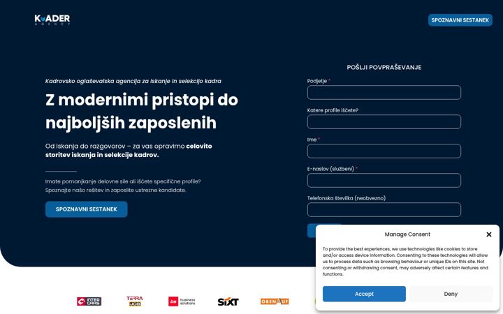 Screenshot of kvaderagency.si