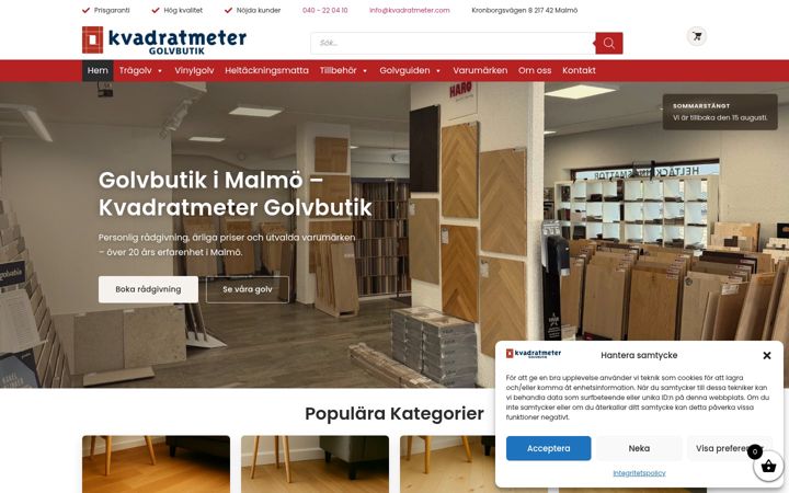 Screenshot of kvadratmeter.com