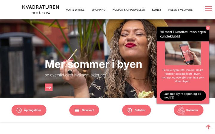 Screenshot of kvadraturen.no