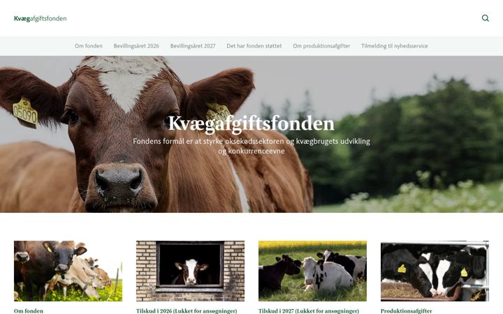Screenshot of kvaegafgiftsfonden.dk