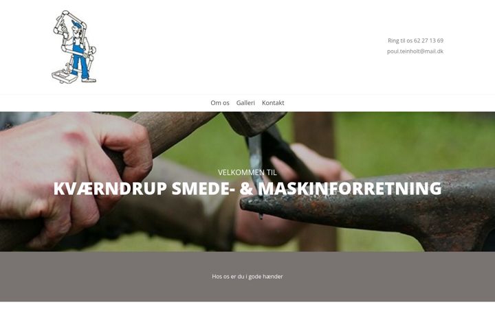 Screenshot of kvaerndrupsmedeogvvs.dk