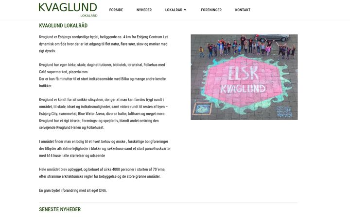 Screenshot of kvaglundlokalraad.dk