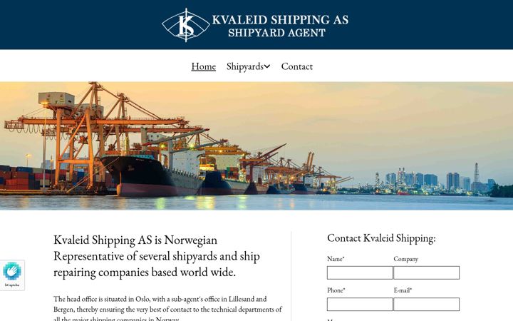 Screenshot of kvaleid.no