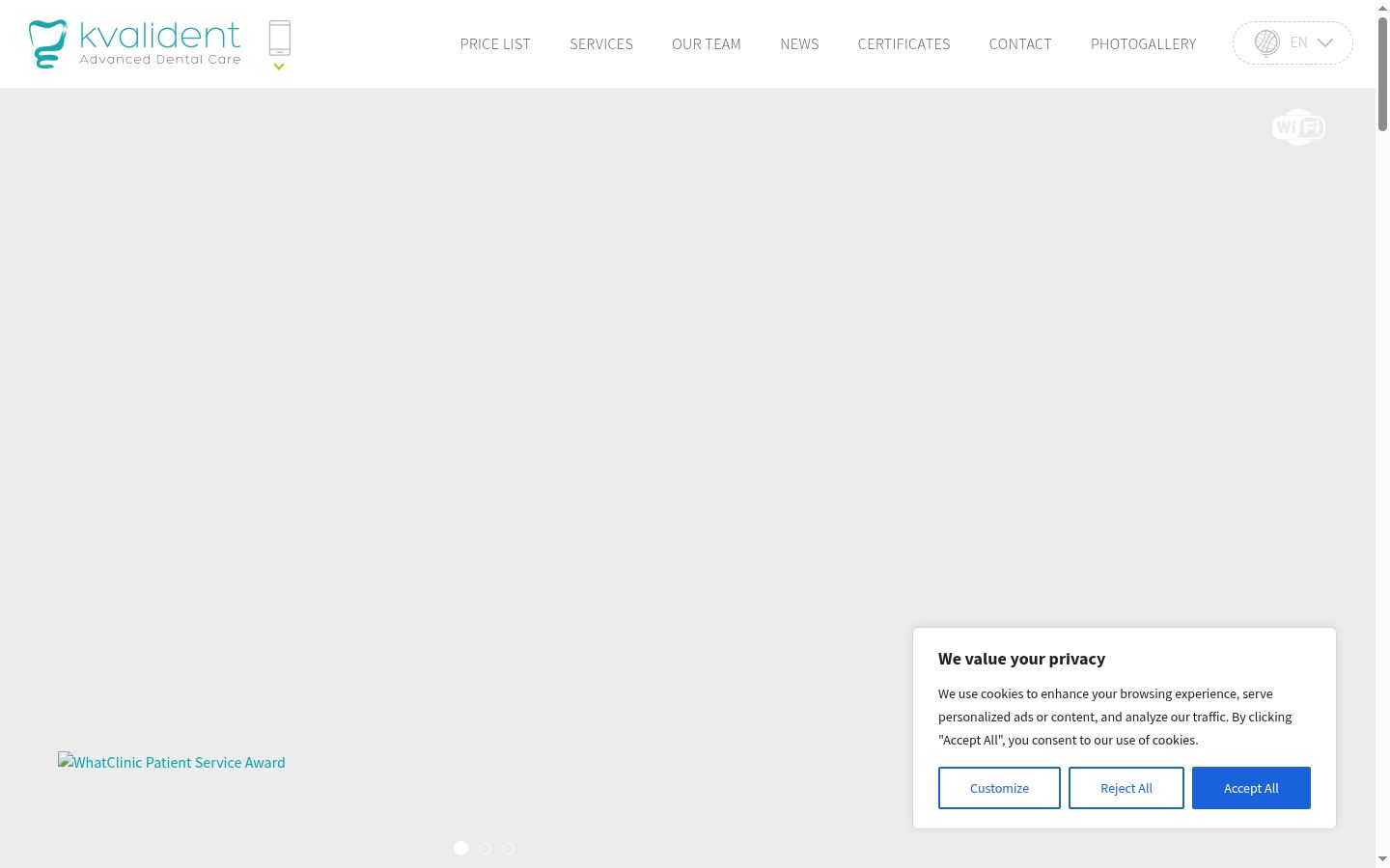 Screenshot des Einwilligungsbanners vor jeglicher Interaktion