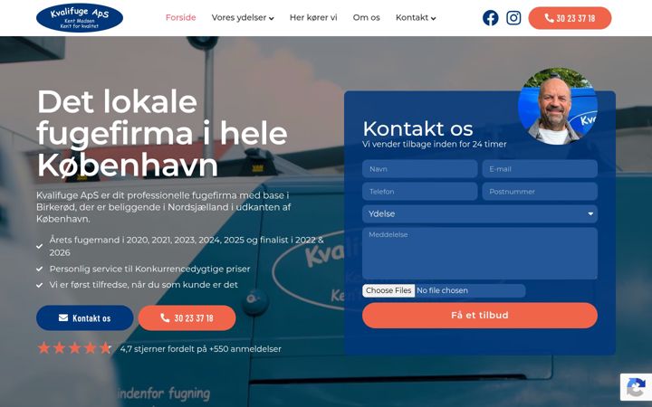 Screenshot of kvalifuge.dk