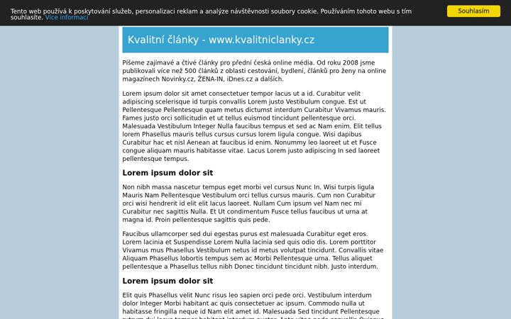Screenshot of kvalitniclanky.cz