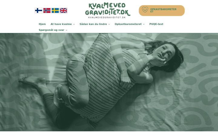 Screenshot of kvalmevedgraviditet.dk