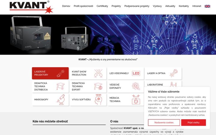 Screenshot of kvant.sk